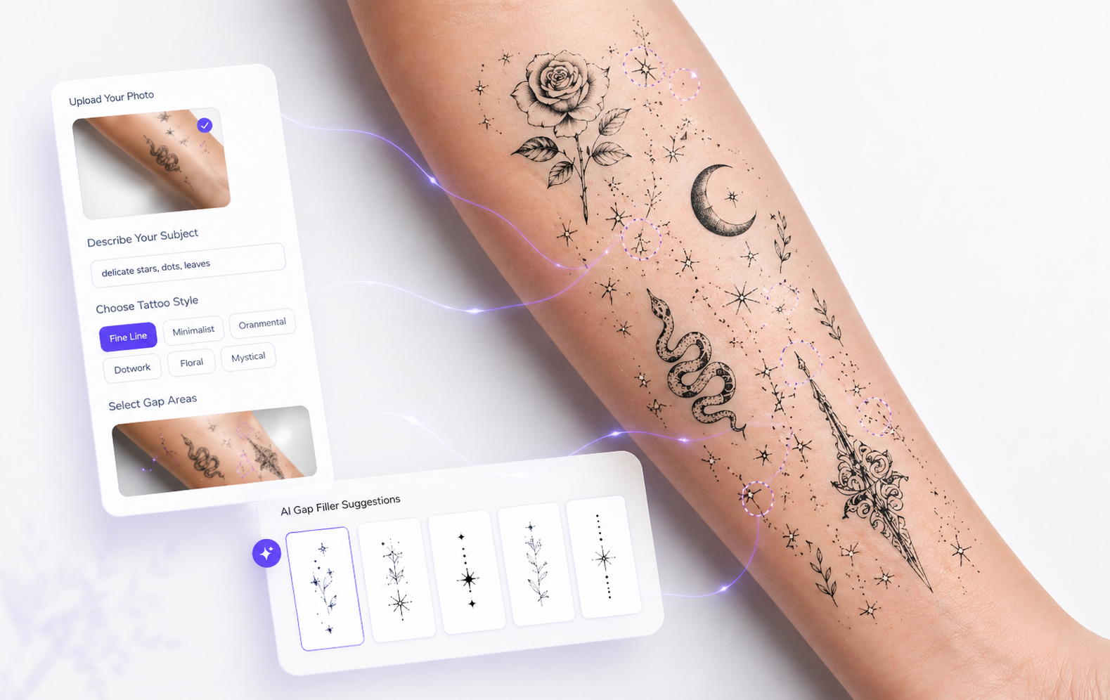 Tattoo Gap Filler – Sube Tu Tinta y Rellena los Espacios Vacíos con IA