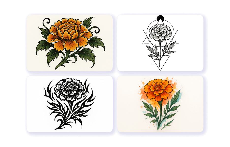 Mehrere Tattoo-Stile
