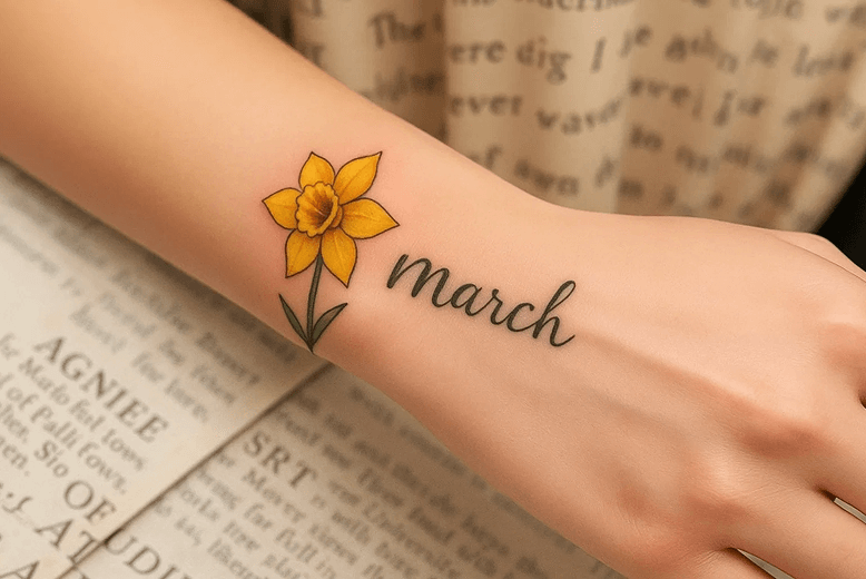 März Geburtsblume Tattoo - Narzisse