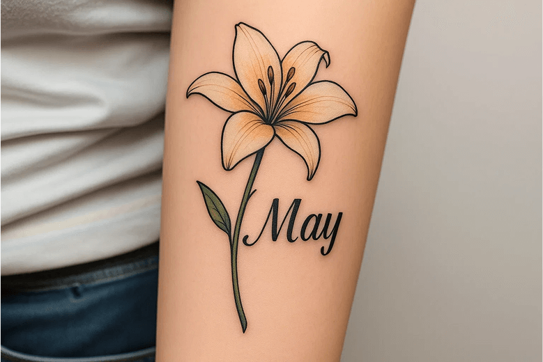 Mai Geburtsblume Tattoo - Maiglöckchen