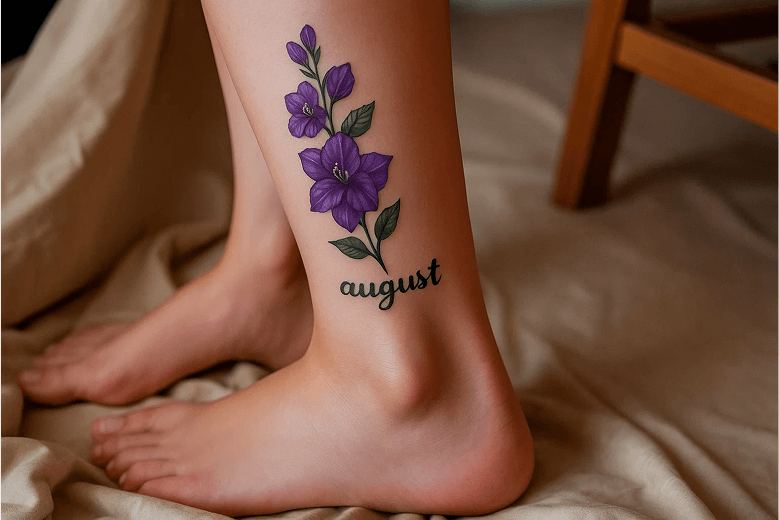 August Geburtsblume Tattoo - Gladiole